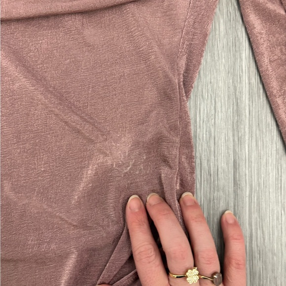 Heartloom Dusty Rose Long Sleeve Bodysuit - Picture 2 of 3